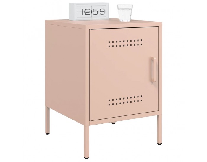 Sonata H Нощни шкафчета, 2 бр, розови, 36x39x50,5 см, стомана