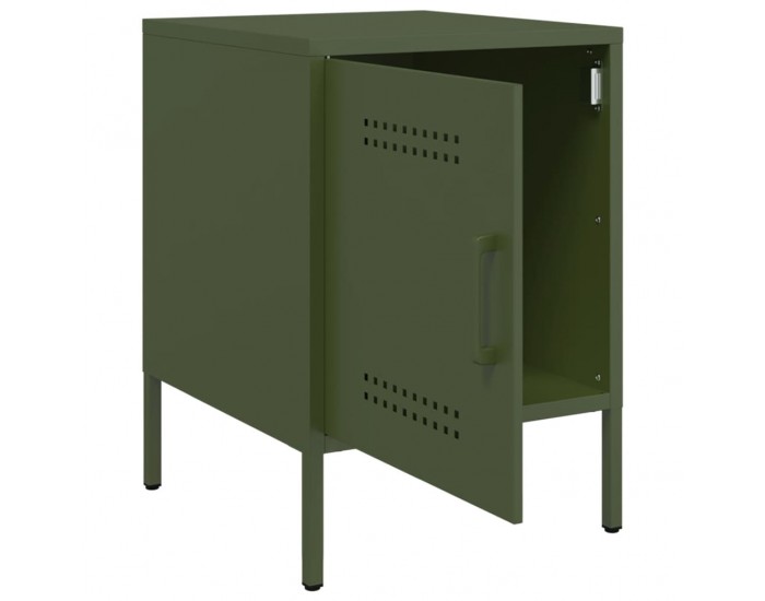 Sonata H Нощно шкафче, маслиненозелено, 36x39x50,5 см, стомана
