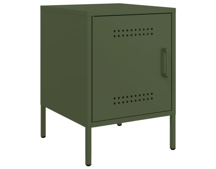 Sonata H Нощно шкафче, маслиненозелено, 36x39x50,5 см, стомана