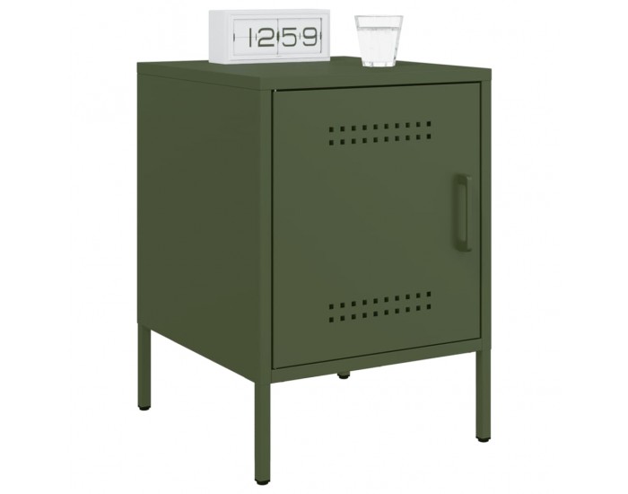 Sonata H Нощно шкафче, маслиненозелено, 36x39x50,5 см, стомана