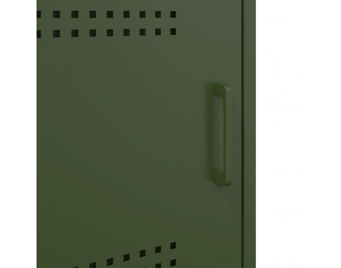 Sonata H Нощно шкафче, маслиненозелено, 36x39x50,5 см, стомана