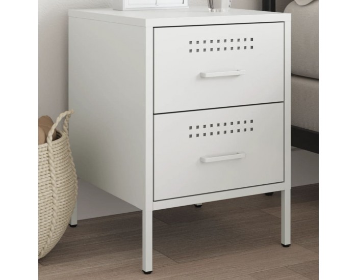 Sonata H Нощно шкафче, бяло, 36x39x50,5 см, стомана