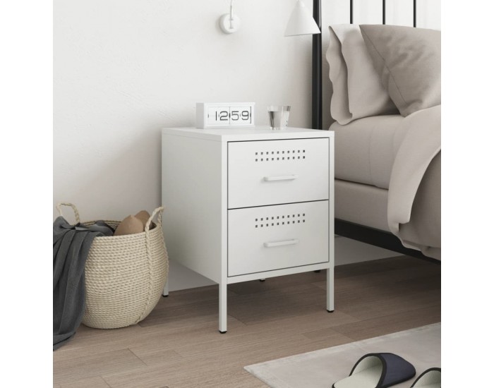 Sonata H Нощно шкафче, бяло, 36x39x50,5 см, стомана