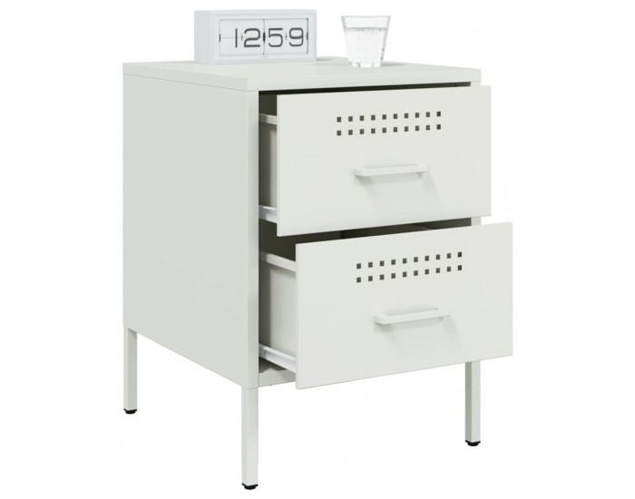Sonata H Нощно шкафче, бяло, 36x39x50,5 см, стомана