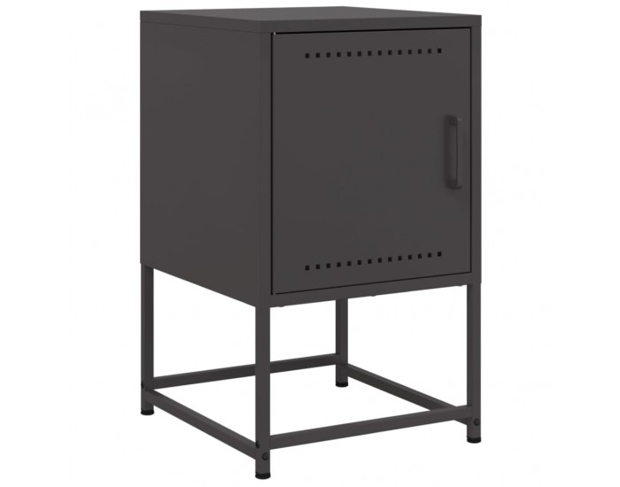 Sonata H Нощни шкафчета 2 бр черен 36x39x60,5 см стомана