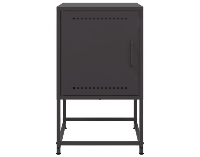 Sonata H Нощни шкафчета 2 бр черен 36x39x60,5 см стомана
