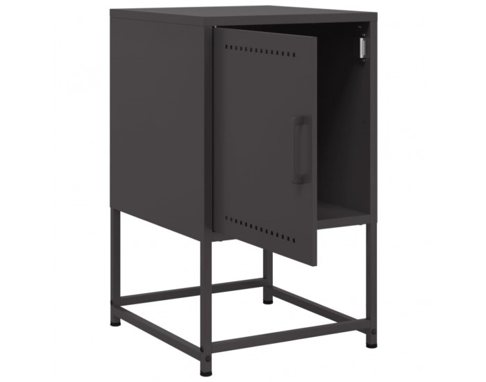 Sonata H Нощни шкафчета 2 бр черен 36x39x60,5 см стомана