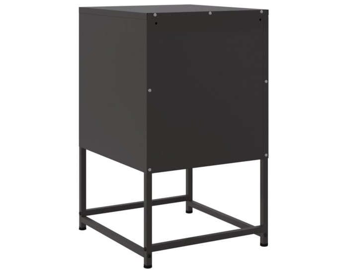 Sonata H Нощни шкафчета 2 бр черен 36x39x60,5 см стомана