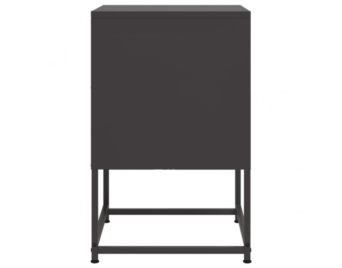 Sonata H Нощни шкафчета 2 бр черен 36x39x60,5 см стомана
