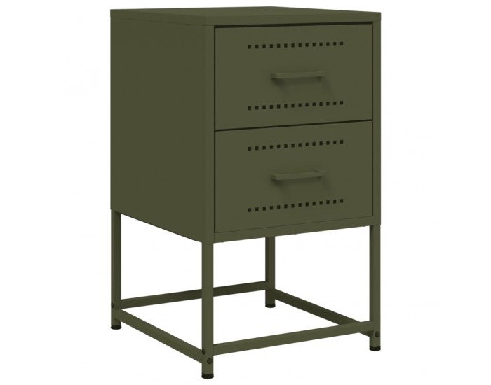 Sonata H Нощно шкафче, маслиненозелено, 36x39x60,5 см, стомана