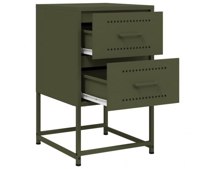 Sonata H Нощно шкафче, маслиненозелено, 36x39x60,5 см, стомана