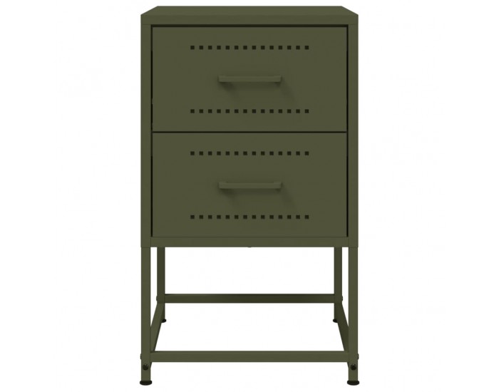 Sonata H Нощно шкафче, маслиненозелено, 36x39x60,5 см, стомана