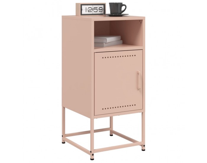 Sonata H Нощно шкафче, розово, 36x39x78 см, стомана