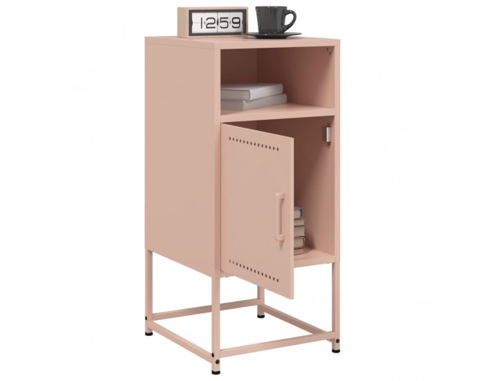 Sonata H Нощно шкафче, розово, 36x39x78 см, стомана