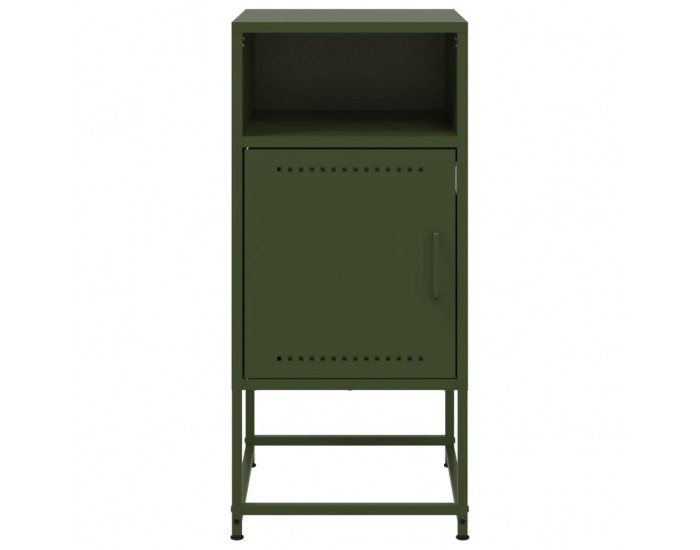 Sonata H Нощни шкафчета 2 бр маслиненозелени 36x39x78 см стомана