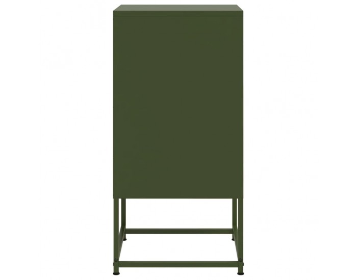 Sonata H Нощни шкафчета 2 бр маслиненозелени 36x39x78 см стомана