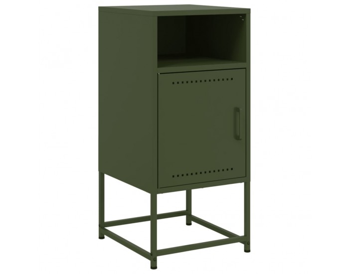 Sonata H Нощни шкафчета 2 бр маслиненозелени 36x39x78 см стомана