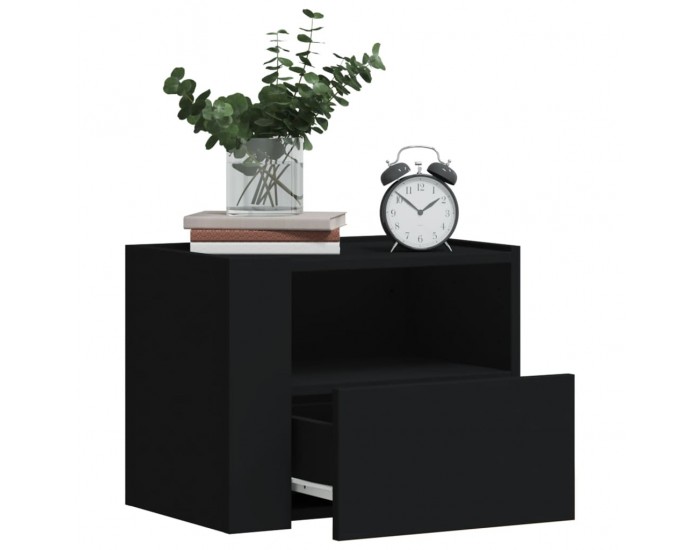 Sonata H Нощни шкафчета за стенен монтаж, 2 бр, бели, 45x30x35 см