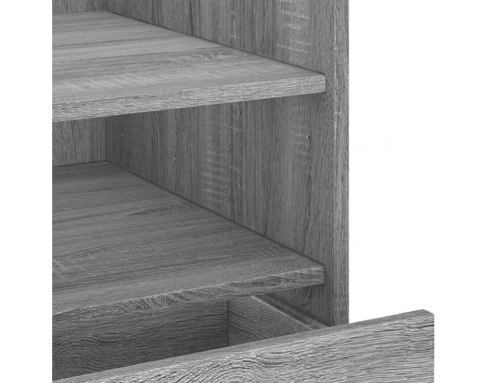 Sonata H Нощно шкафче, сив сонома, 45x50x50 см, инженерно дърво