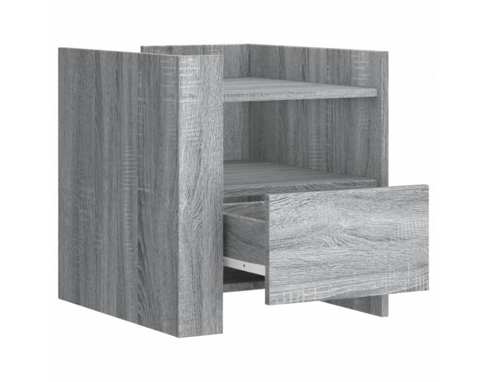 Sonata H Нощно шкафче, сив сонома, 45x50x50 см, инженерно дърво