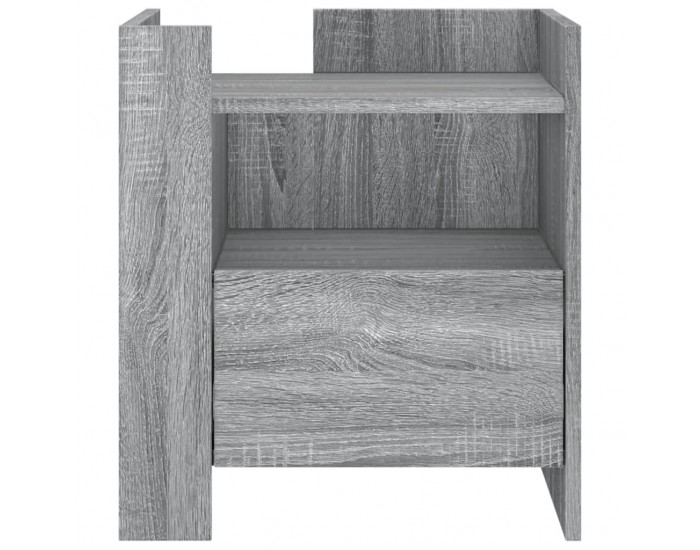 Sonata H Нощно шкафче, сив сонома, 45x50x50 см, инженерно дърво