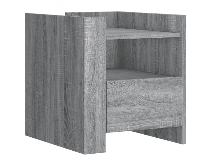 Sonata H Нощно шкафче, сив сонома, 45x50x50 см, инженерно дърво