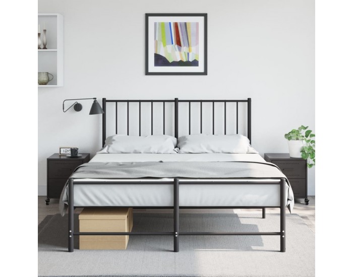 Sonata H Нощни шкафчета, 2 бр, черни, 36x39x43,5 см, стомана