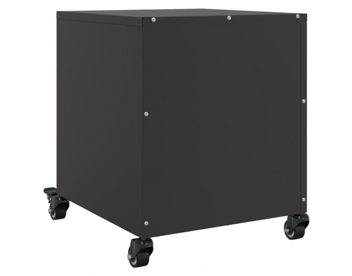 Sonata H Нощни шкафчета, 2 бр, черни, 36x39x43,5 см, стомана