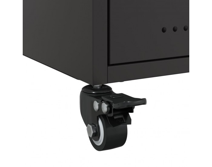 Sonata H Нощни шкафчета, 2 бр, черни, 36x39x43,5 см, стомана