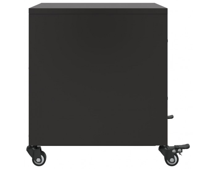 Sonata H Нощни шкафчета, 2 бр, черни, 36x39x43,5 см, стомана