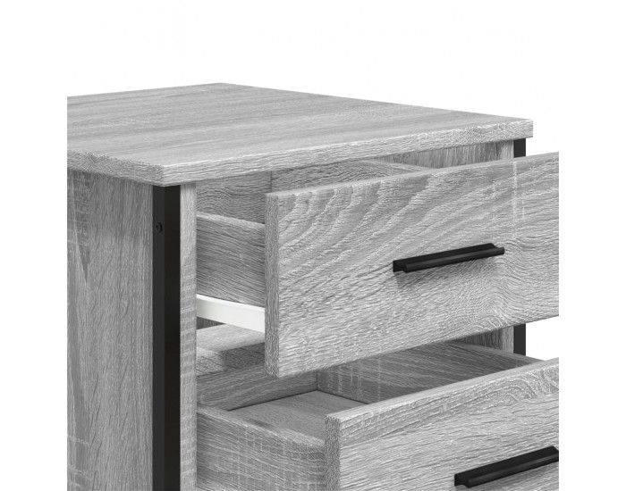 Sonata H Нощни шкафчета, 2 бр, сив сонома, 40x41x40 см, инженерно дърво