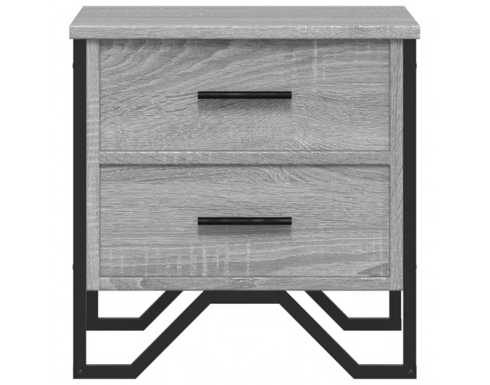 Sonata H Нощни шкафчета, 2 бр, сив сонома, 40x41x40 см, инженерно дърво