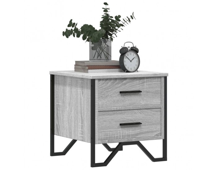 Sonata H Нощни шкафчета, 2 бр, сив сонома, 40x41x40 см, инженерно дърво