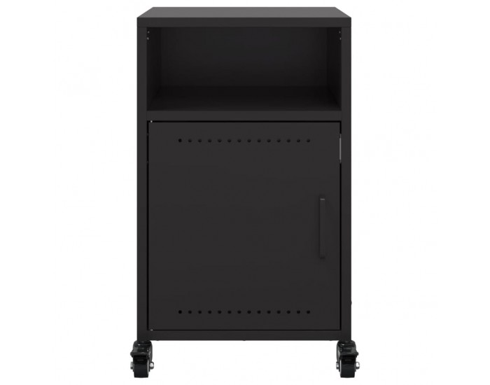 Sonata H Нощни шкафчета, 2 бр, черни, 36x39x59 см, стомана