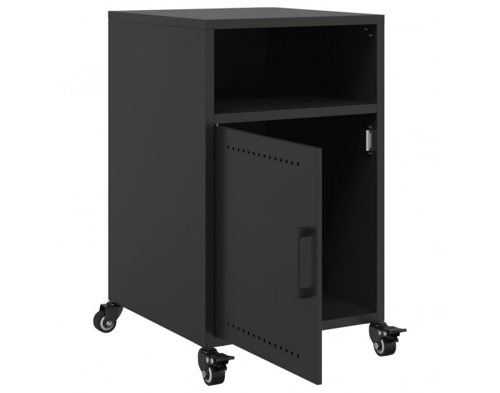 Sonata H Нощни шкафчета, 2 бр, черни, 36x39x59 см, стомана