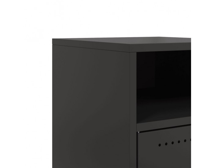 Sonata H Нощни шкафчета, 2 бр, черни, 36x39x59 см, стомана