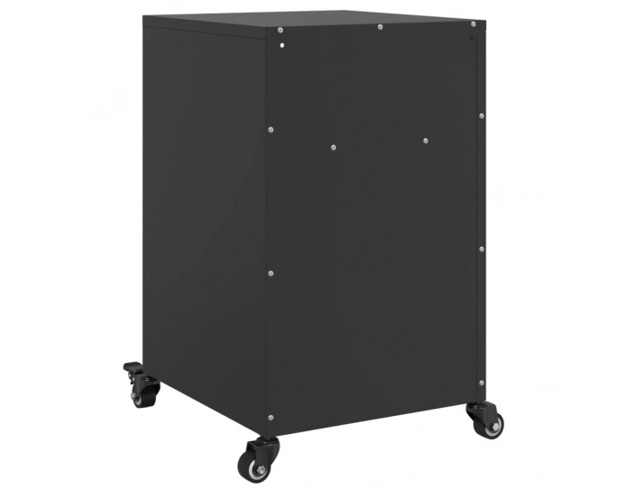 Sonata H Нощни шкафчета, 2 бр, черни, 36x39x59 см, стомана