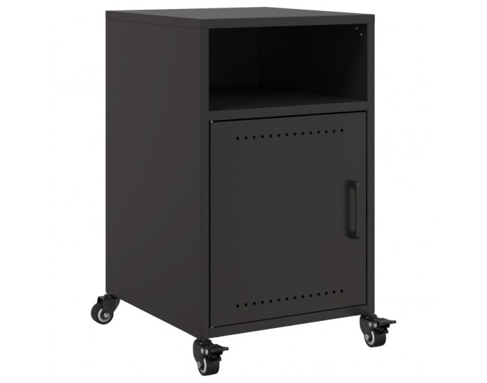 Sonata H Нощни шкафчета, 2 бр, черни, 36x39x59 см, стомана