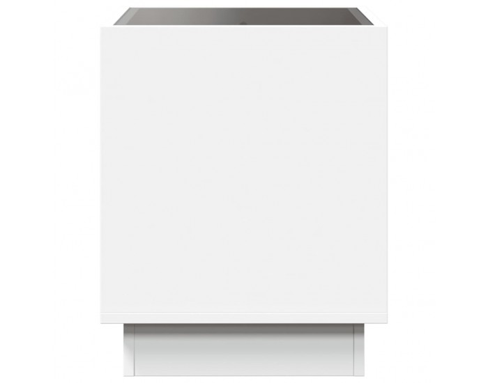 Sonata H Нощна масичка с Infinity LED бяла 50x50x50 см