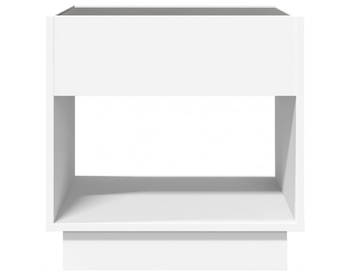 Sonata H Нощна масичка с Infinity LED бяла 50x50x50 см