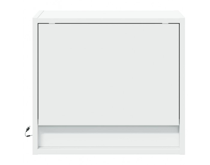 Sonata H Нощно шкафче за стена с LED осветление, бяло