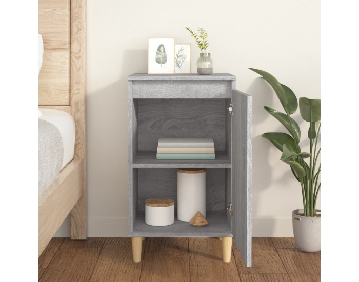 Sonata H Нощно шкафче, сив сонома, 40x35x70 см, инженерно дърво
