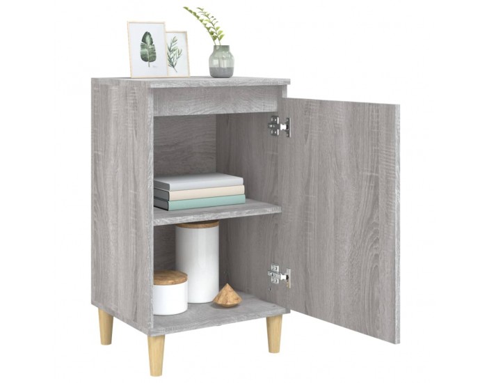 Sonata H Нощно шкафче, сив сонома, 40x35x70 см, инженерно дърво