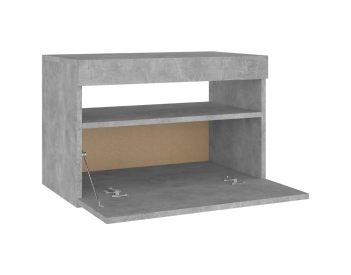 Sonata H Нощно шкафче с LED осветление бетонно сиво 60x35x40 см