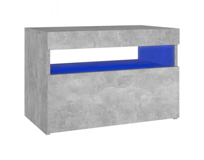 Sonata H Нощно шкафче с LED осветление бетонно сиво 60x35x40 см