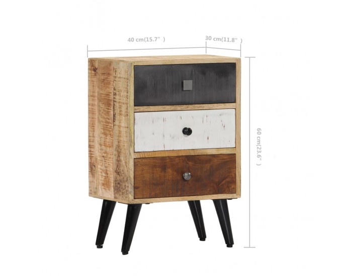 Sonata H Нощно шкафче, 40x30x60 см, мангово дърво масив