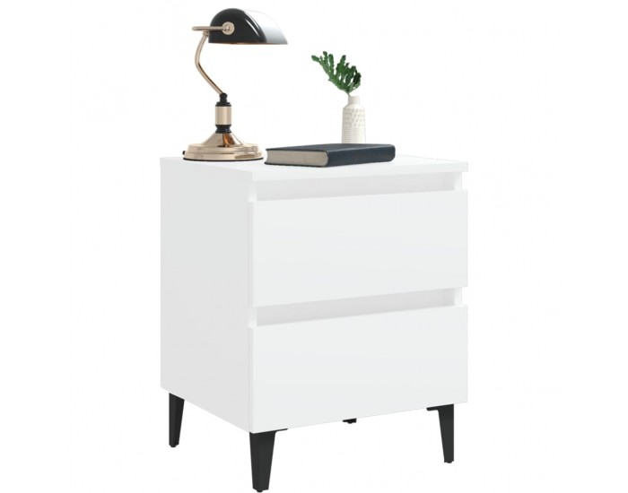 Sonata H Нощно шкафче, бяло, 40x35x50 см, инженерно дърво