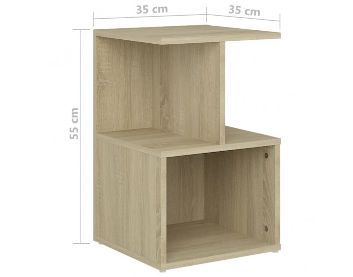 Sonata H Нощно шкафче, дъб сонома, 35x35x55 см, инженерно дърво