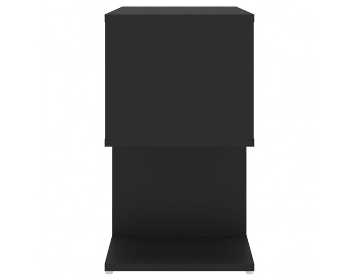 Sonata H Нощни шкафчета, 2 бр, черни, 50x30x51,5 см, инженерно дърво