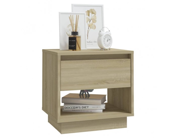 Sonata H Нощни шкафчета, 2 бр, сонома дъб, 45x34x44 см, инженерно дърво